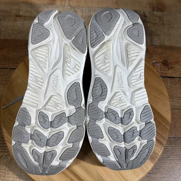 Hoka Clifton 10 Shoes Mens 11.5 Grey Running Cushioned Road Sneakers - Picture 6 of 9